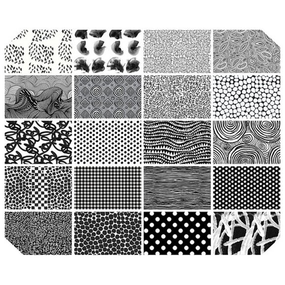 20 FQ B&W Various designers for Free Spirit Fabrics 100% Cotton. Factory cut - Picture 3 of 4